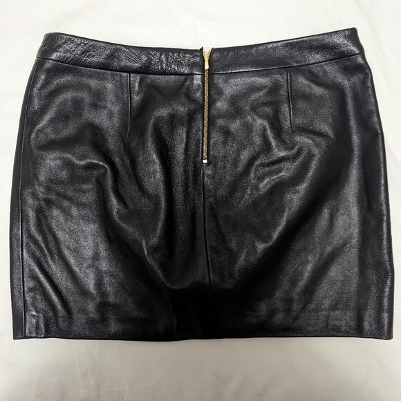 KORA RAE size 4 Beaded lambskin Leather Mini Skirt Kittenish Black MADE IN USA. - Picture 8 of 8